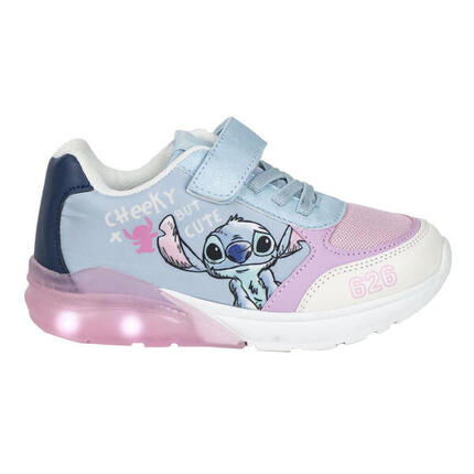 Zapatillas Deportivas con Luces Stitch Azul Claro y Rosa Niña