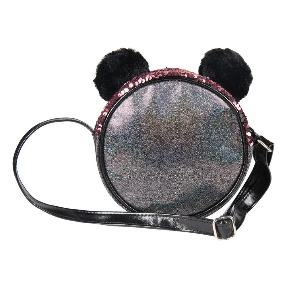 Bolso Bandolera Mickey Mouse Rosa Redondo Con Lentejuelas 3/3