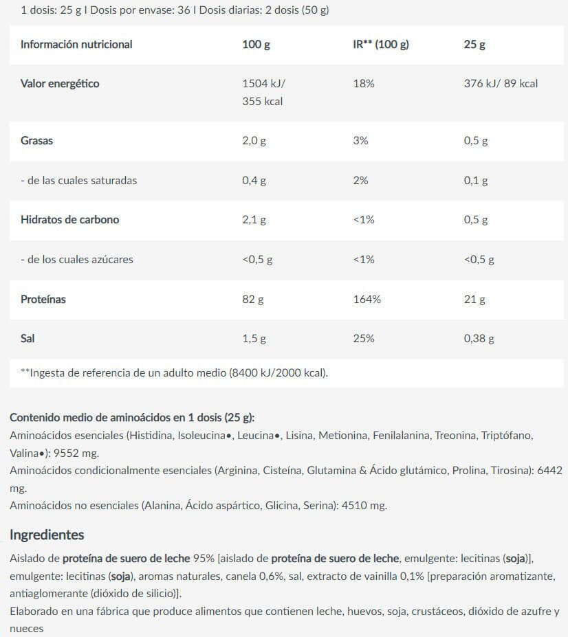 Iso whey zero natural - 908g Vanille Cannelle de Biotech USA 3/4