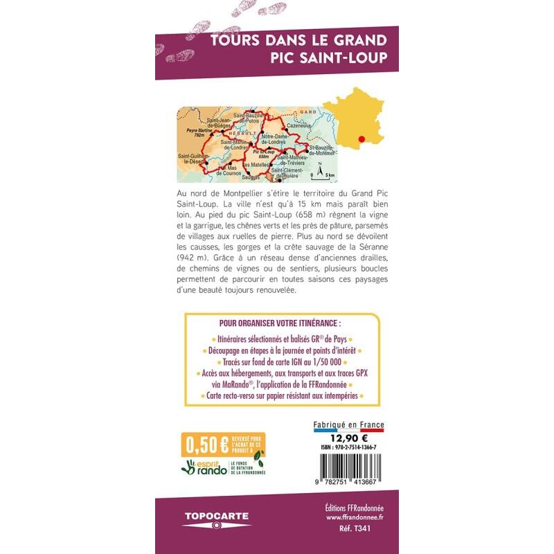 GRP TOURS DU PIC SAINT LOUP T341 TOPOCARTE 2/2