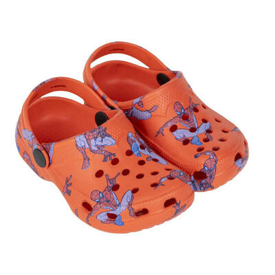 Zuecos Clogs Premium Spiderman Rojo Niño