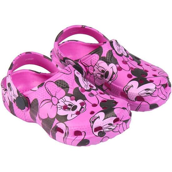 Zuecos Clogs Minnie Mouse Rosa Estampados