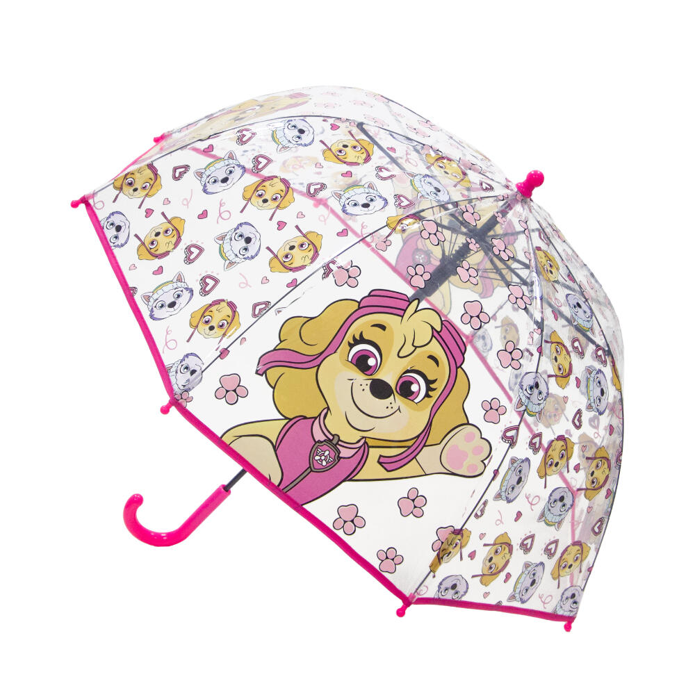 Paraguas Fucsia y Transparente Patrulla Canina Niña 3/3
