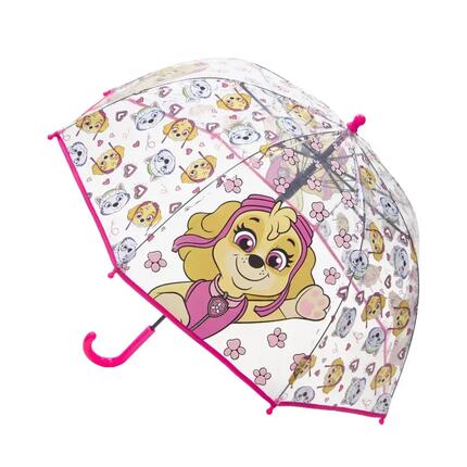 Paraguas Fucsia y Transparente Patrulla Canina Niña
