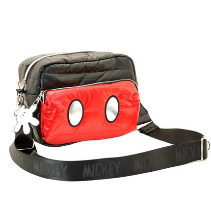 Disney Mickey Mouse Air Sac à Bandoulière IBiscuit Padding, Noir