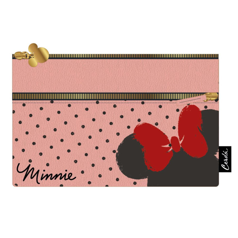 Astuccio Trousse Minnie Rosa a Pois Ecopelle 2/3