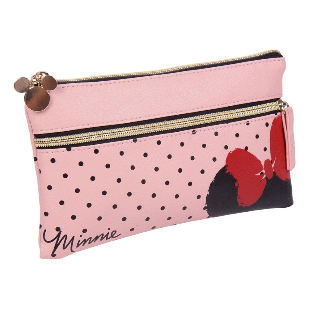 Astuccio Trousse Minnie Rosa a Pois Ecopelle 1/3