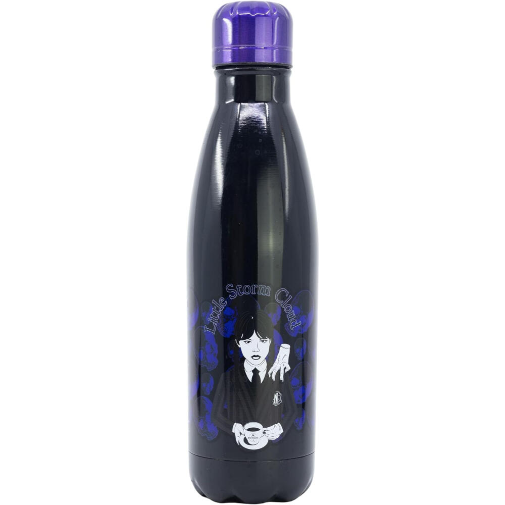 Botella - Bidón de viaje - Unisex - Acero inoxidable 780 ml - Wednesday - Negro 2/3