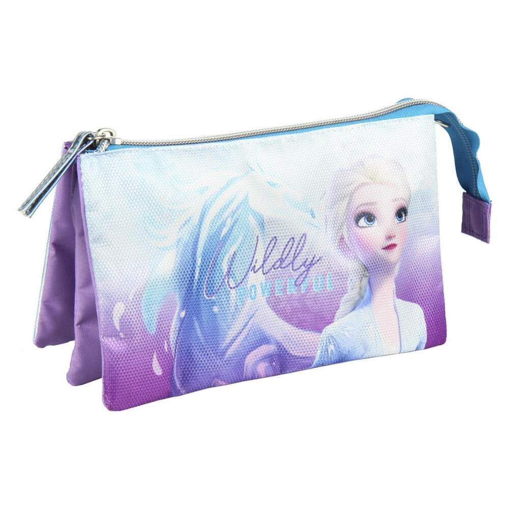 Frozen 2 Pencil Case with 3 Compartments