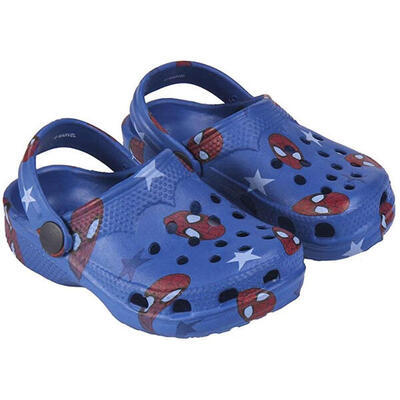 Zuecos Clogs Spiderman Azul Estampados