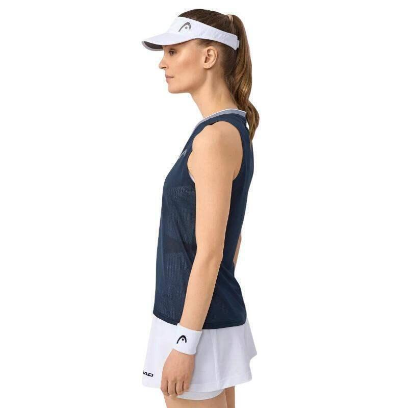 Camiseta Head Performance Azul Marino Plata Mujer 5/5