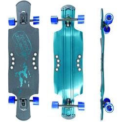 SKATE KEGGER LITE TD LONGBOARD 37" BEERCAN BLEU