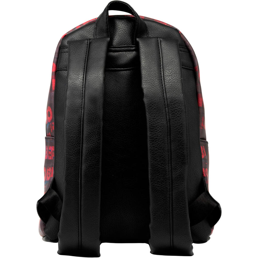 Mochila - Acolchada con bolsillo - Fashion Cities - Negro/Rojo 3/3