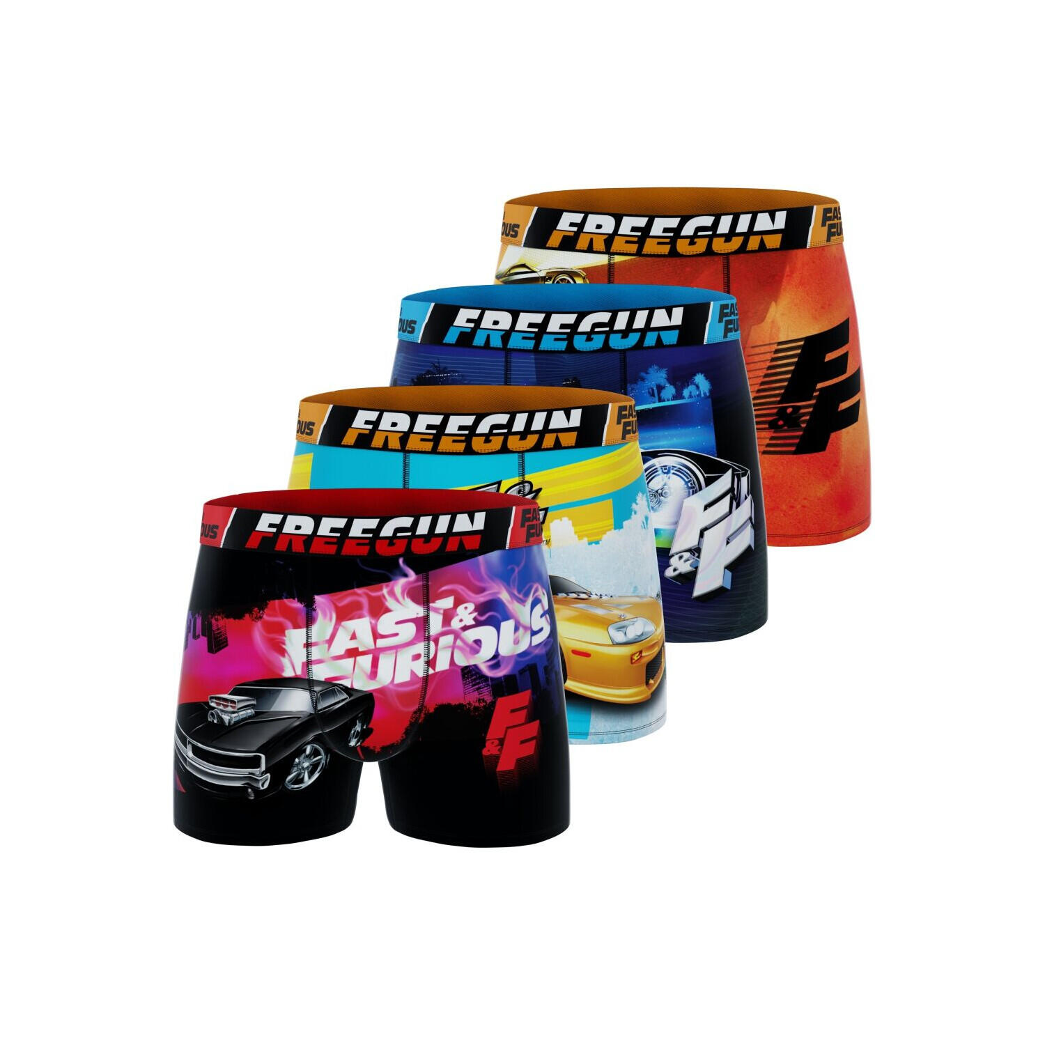 Lot de 4 boxers homme Fast and Furious