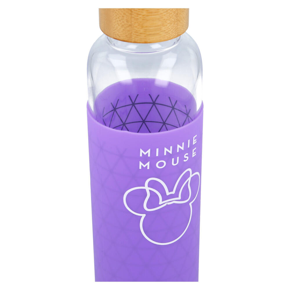 Botella De Cristal Con Funda De Silicona Minnie Mouse 585 ML 2/3