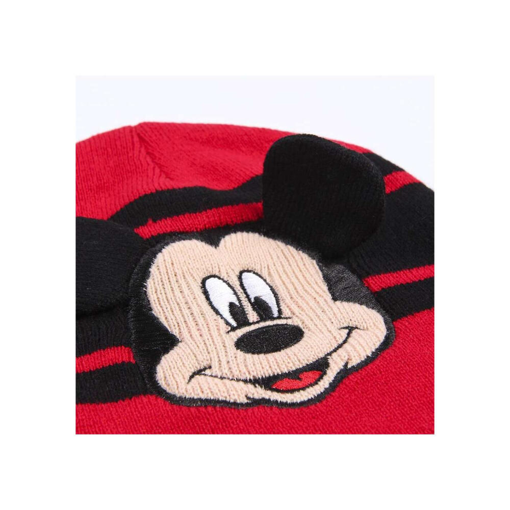 Gorro Mickey Mouse Rojo Rayas Niño 2/3