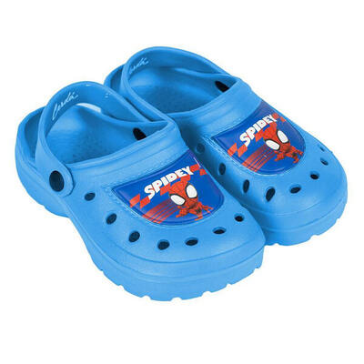 Zuecos Clogs Spiderman Spidey Azul Niño