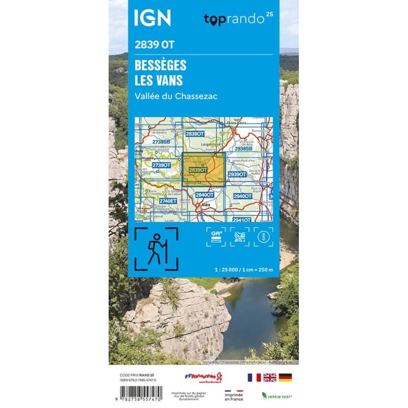 2839OT BESSEGES-LES-VANS, VALLEE DU CHASSEZAC / RECTO 2/2