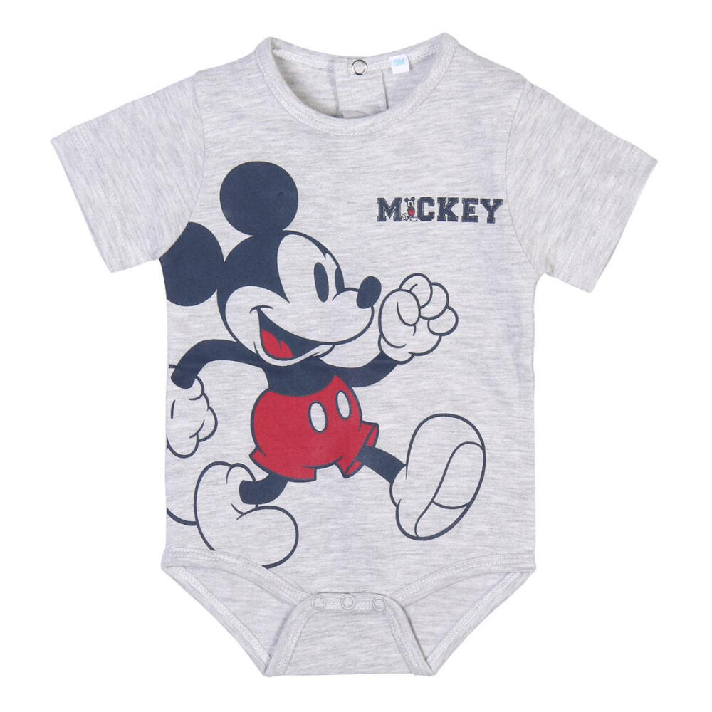 Pack 2 Body Manga Corta Mickey Mouse Happy Bebé 3/3
