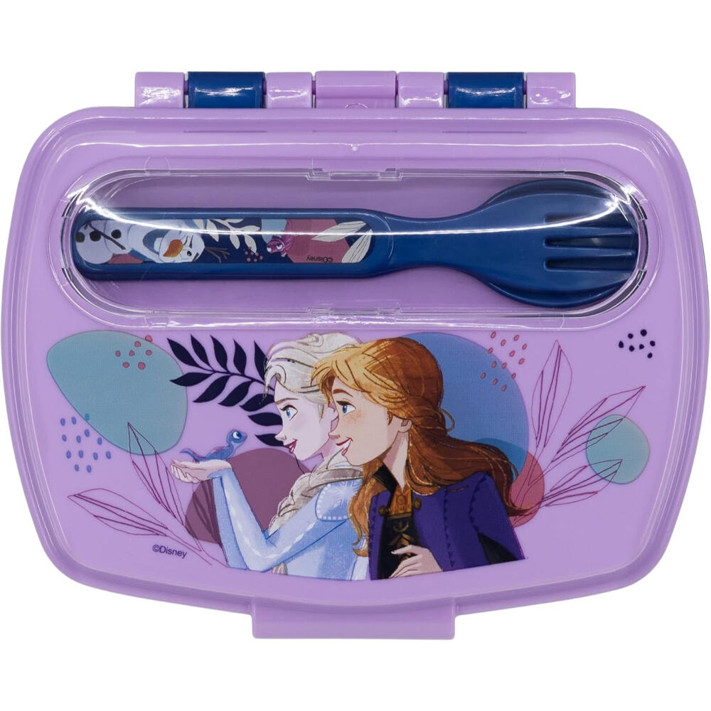 Sandwichera Rectangular Con Cubiertos Frozen Trust The Journey 2/3