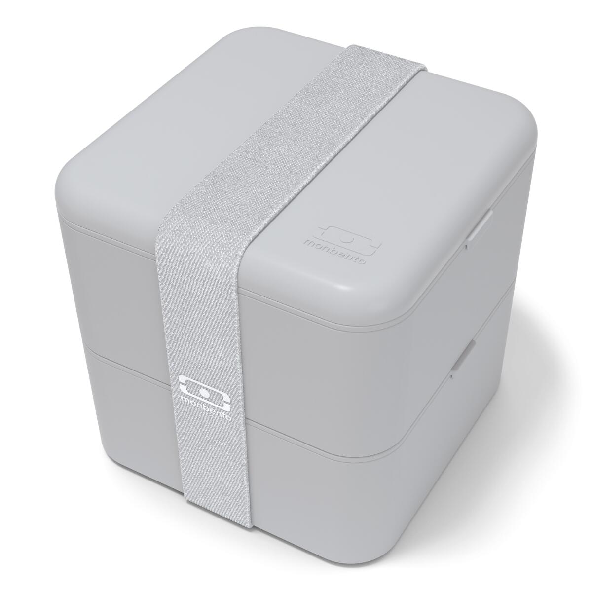 MONBENTO Portapranzo 2x850ml - 1,7L|Erwachsene |Büro, Picknick|Made in France|Square