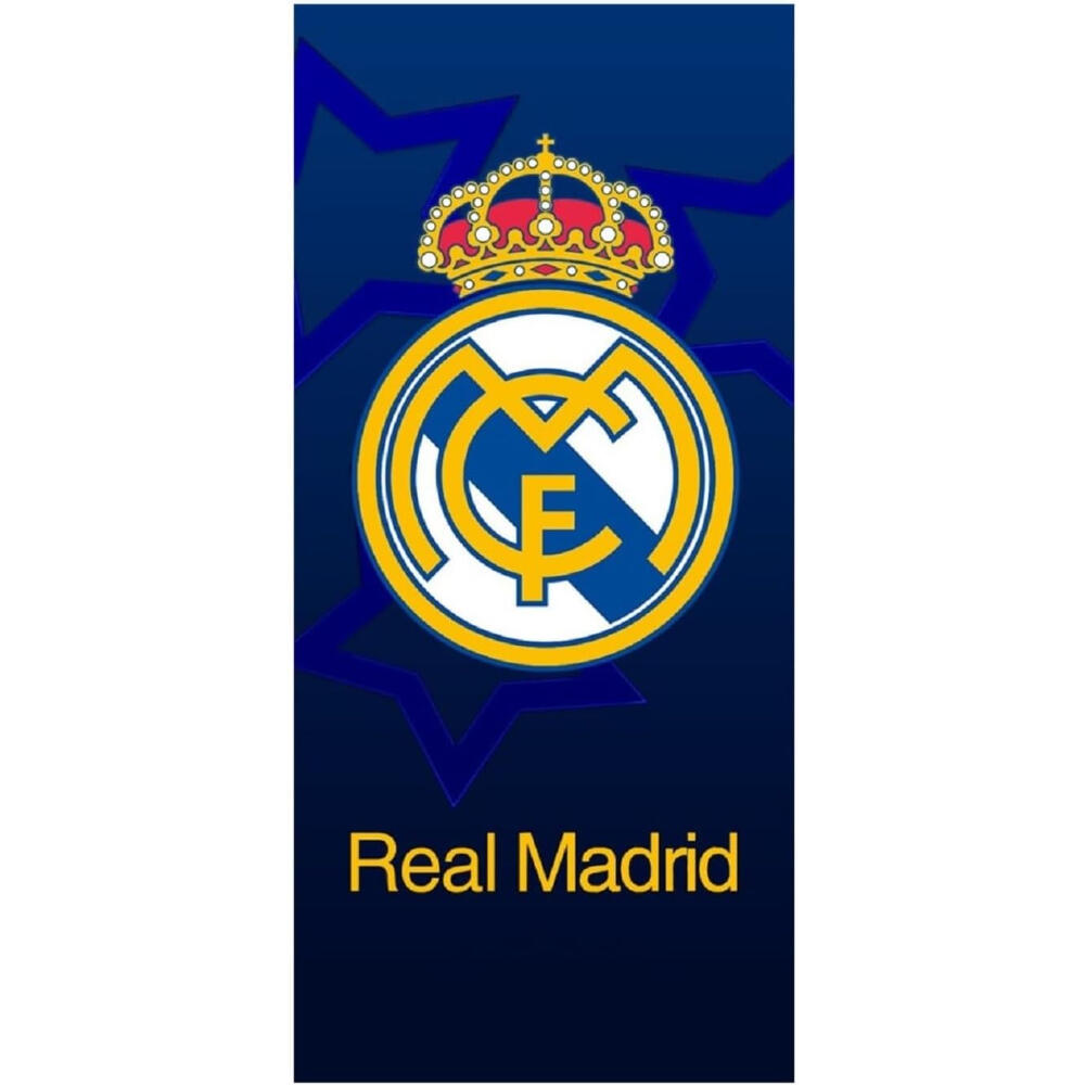 Toalla de Algodón Real Madrid Estrellas Azul Marino 150x75 1/3