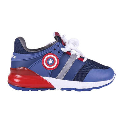 Zapatillas Deportivas Con Luces Capitán América Niño Azules