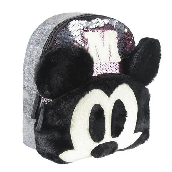 Mochila Lifestyle Mickey Mouse Lentejuelas Plateada