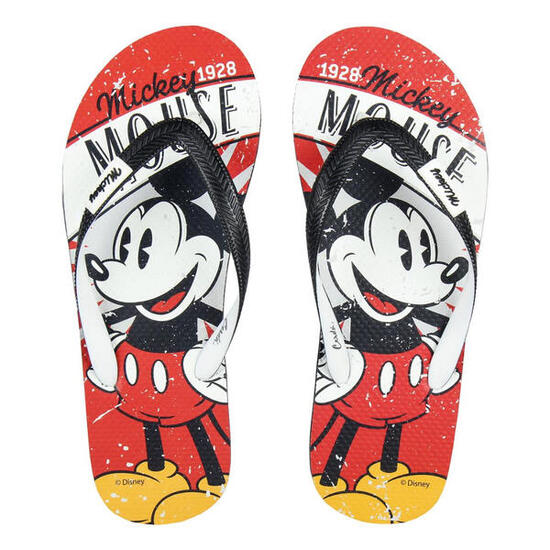 Chanclas Mickey Mouse Hombre Rojo