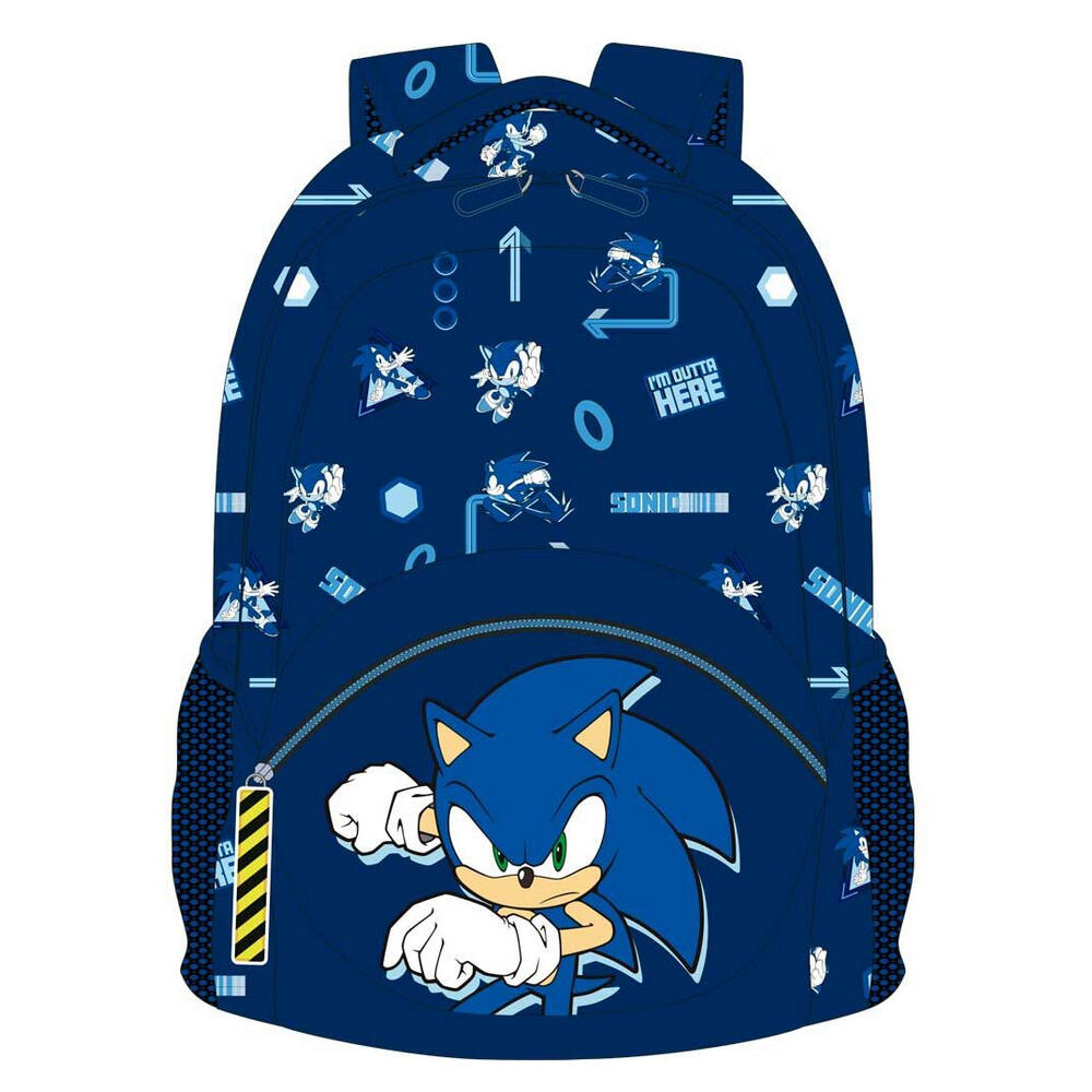 Mochila Escolar Sonic Here Azul Marino 2/3