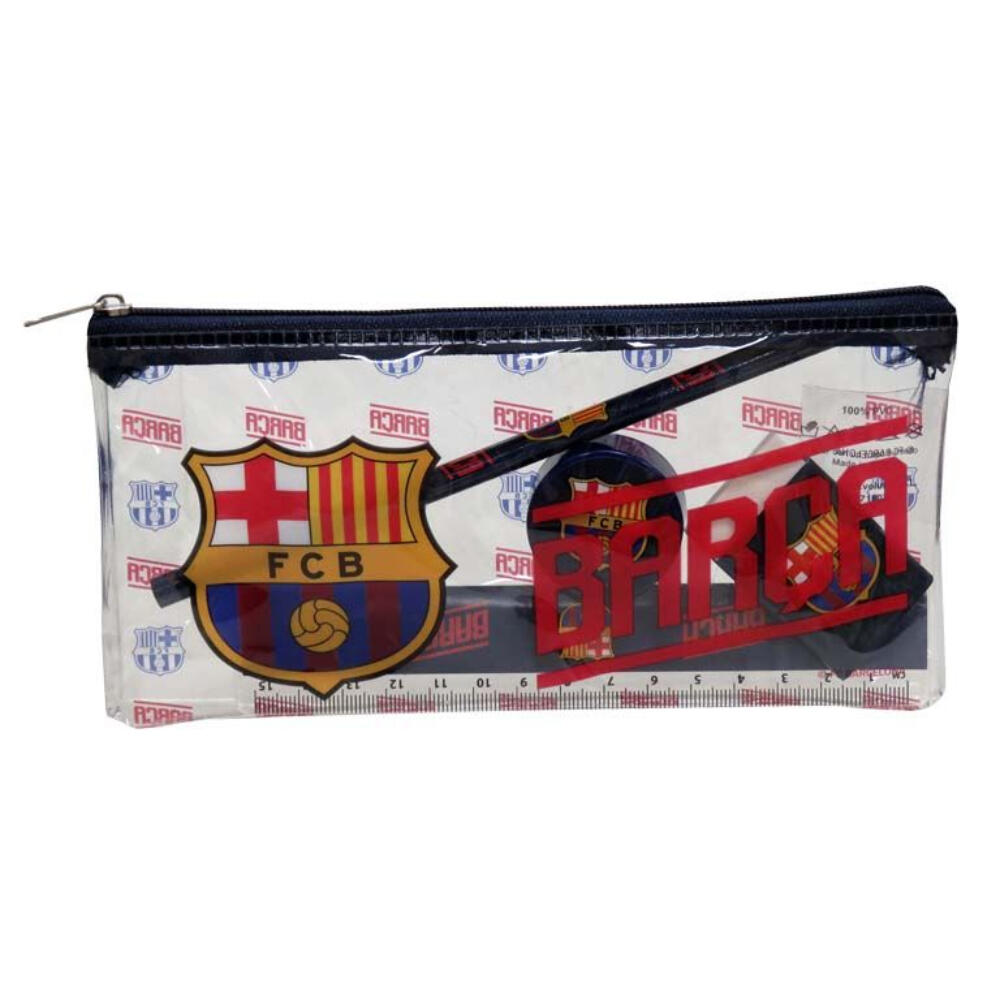 Estuche Portatodo Transparente Con Material Fc Barcelona 1/3