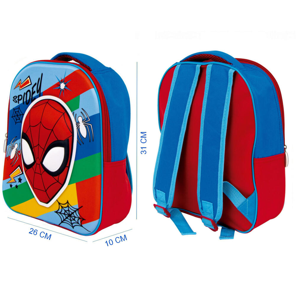 Set Vuelta al Cole Spiderman Mochila Guardería Saco Merienda y Estuche 2/3