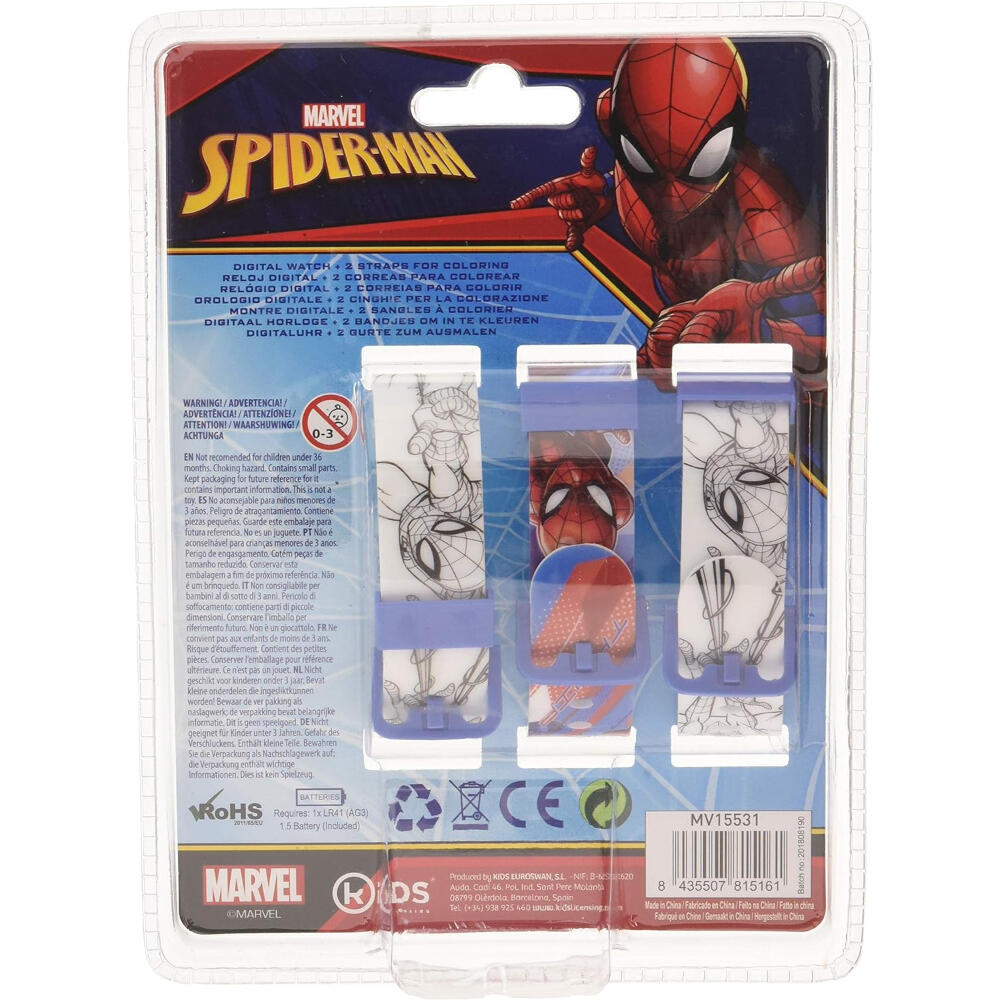 Reloj de Pulsera Digital Spiderman Correa Para Pintar 2/3