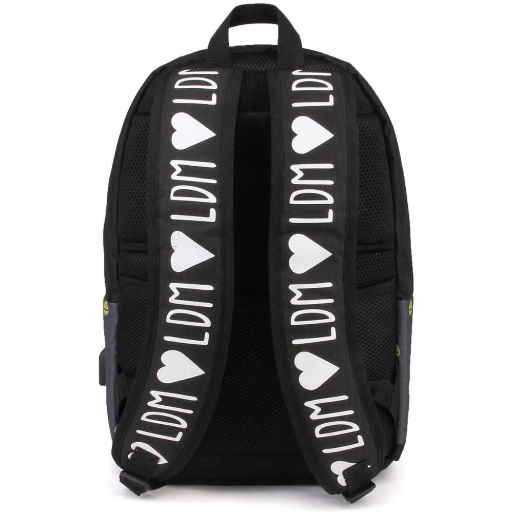 Mochila - Deportivo - Unisex - Estampada con USB - Gris 3/3