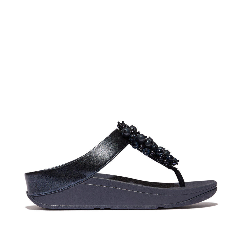 Fino Bauble-bead Womens Poolside Slip On Toe Post Sandals 1/1