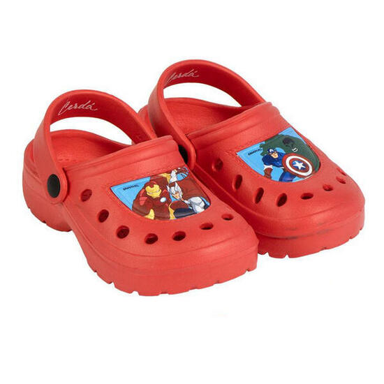 Zuecos Clogs Avengers Army Rojo Niño