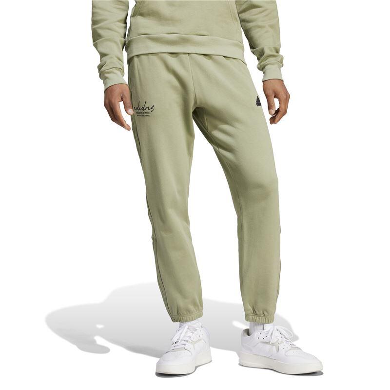 Calças de felpo para homem adidas adidas Brand Love French Terry Verde 2/5
