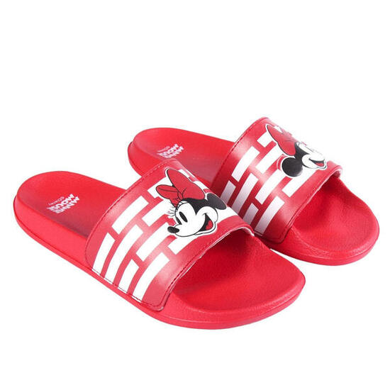 Chanclas Pala Minnie Mouse Rojas Mujer