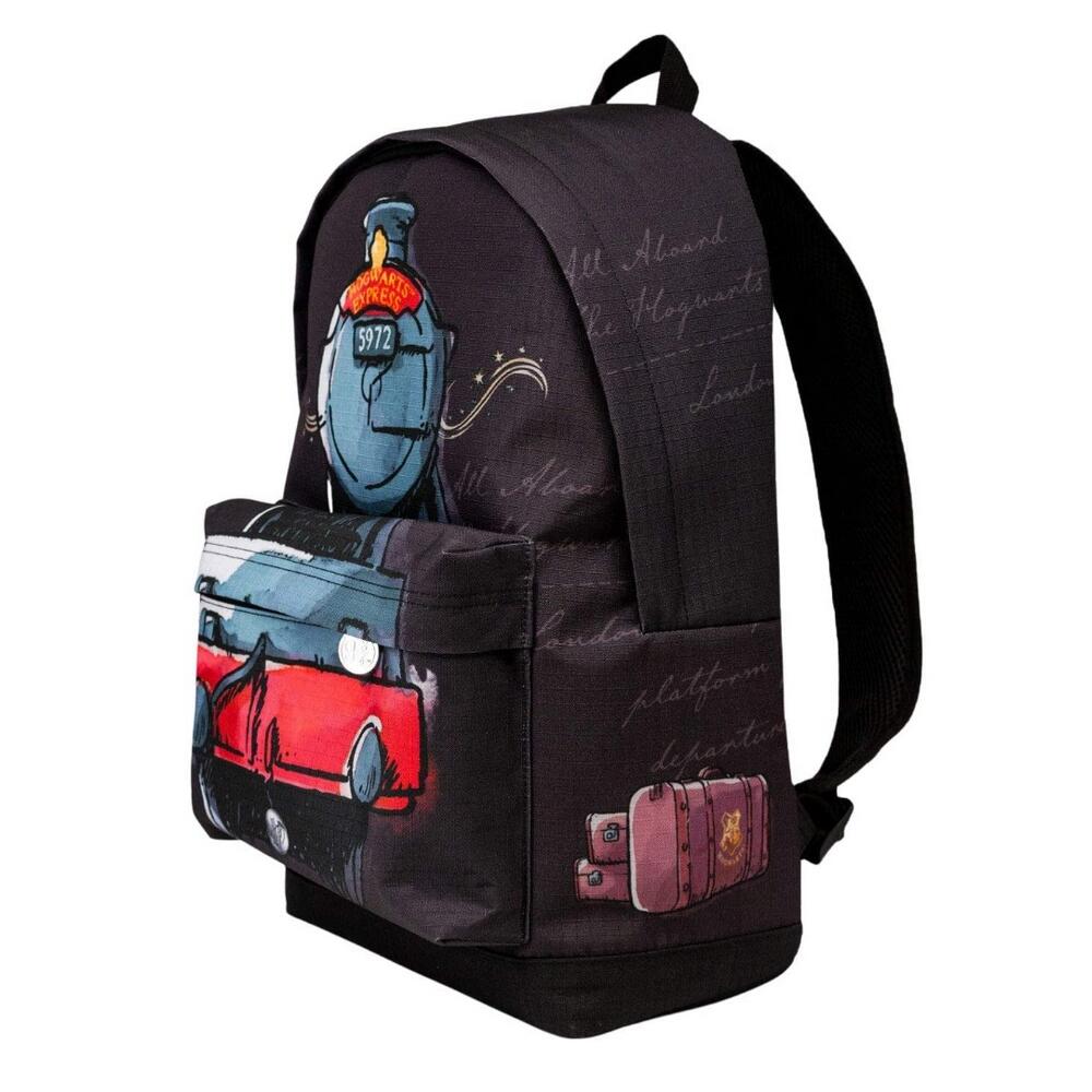 Mochila - Unisex - USB, acolchada - Harry Potter Train - Negro 2/3