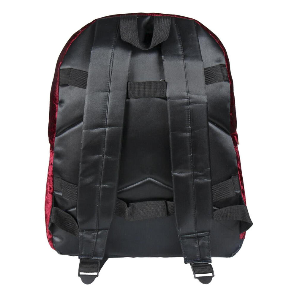 Mochila - Casual - Unisex - Terciopelo con estampado Harry Potter - Burdeos 2/3