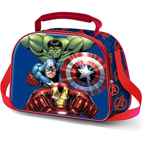 Bolsa Portaalimentos 3D Con Correa Bandolera Avengers Go On