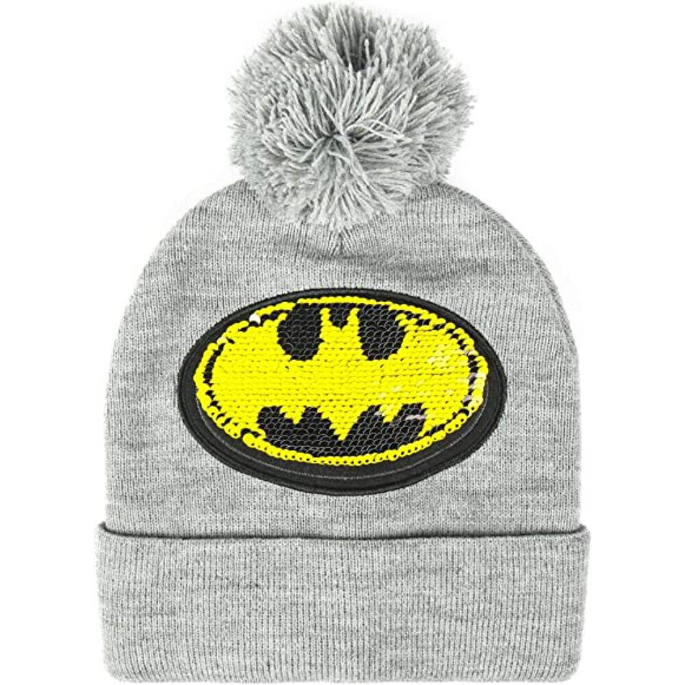 Gorro con Pompón Batman Gris Niño 2/3