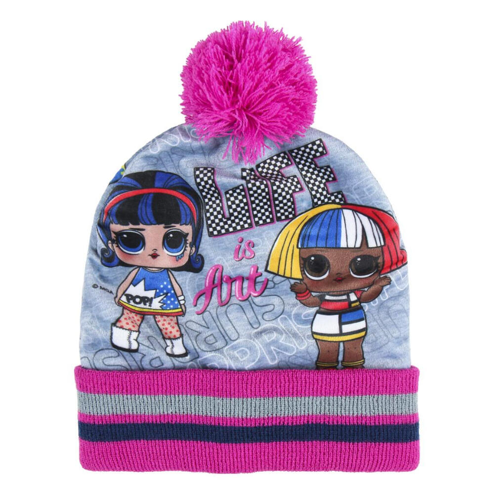 Set invierno - Niñas - Braga, gorro y guantes - LOL - Rosa 2/3