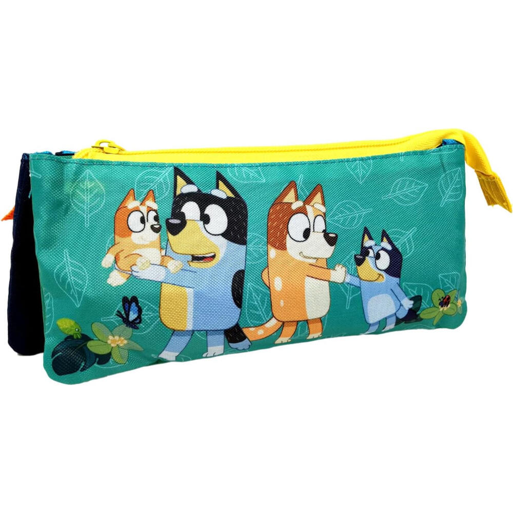 Estuche Portatodo Triple Bluey Leaves 1/3