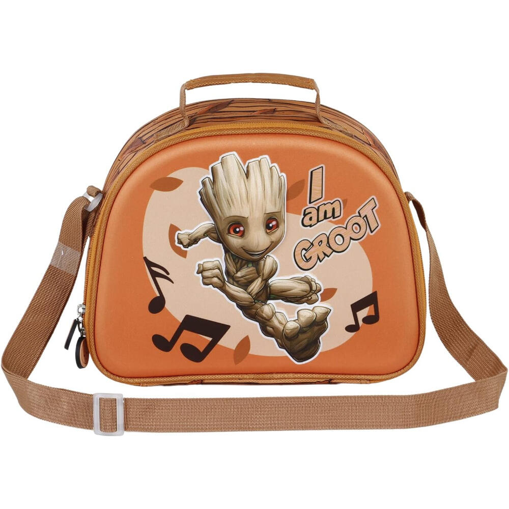 Bolsa portaalimentos - Unisex - I am Groot 3D, cierre - Naranja 2/3