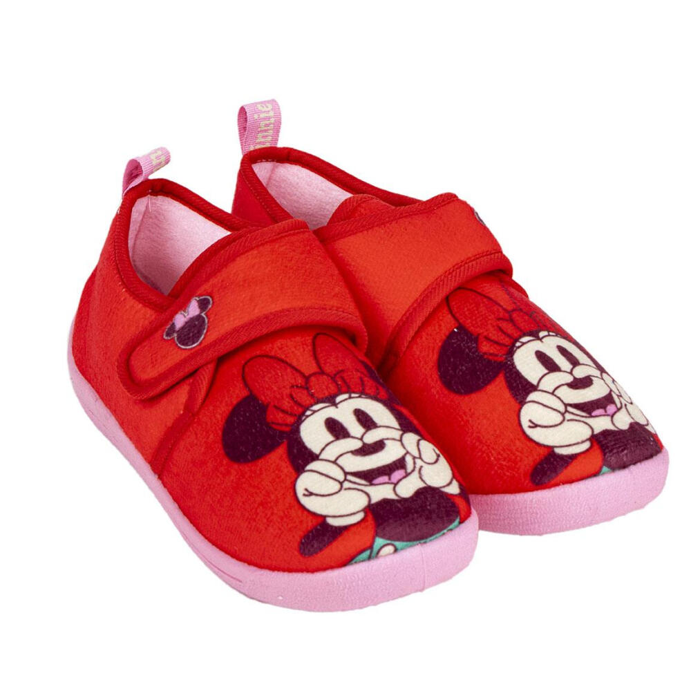 Zapatillas de Casa Francesita Velcro Minnie Mouse Rojo Niña 1/3