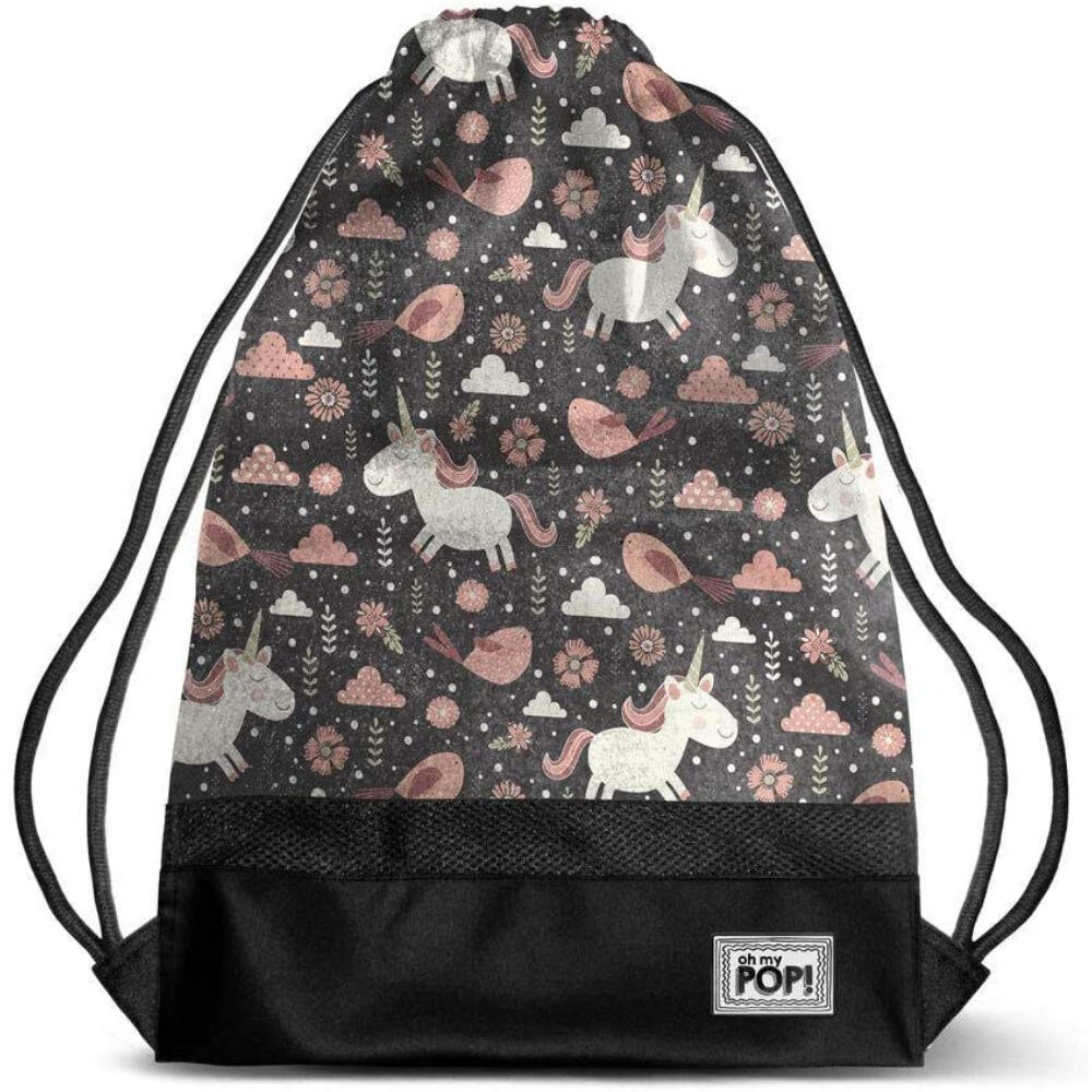 Gymsack deportivo infantil Oh My Pop Fantasy - Gris oscuro 2/3
