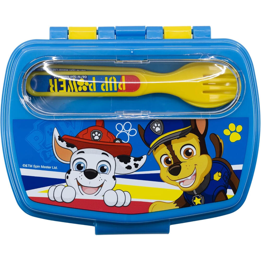Sandwichera Rectangular Con Cubiertos Paw Patrol Pup Power 2/3