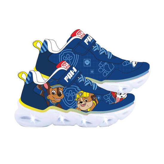 Zapatillas Deportivas Suela Ligera Eva con Luces Patrulla Canina Azul Oscuro