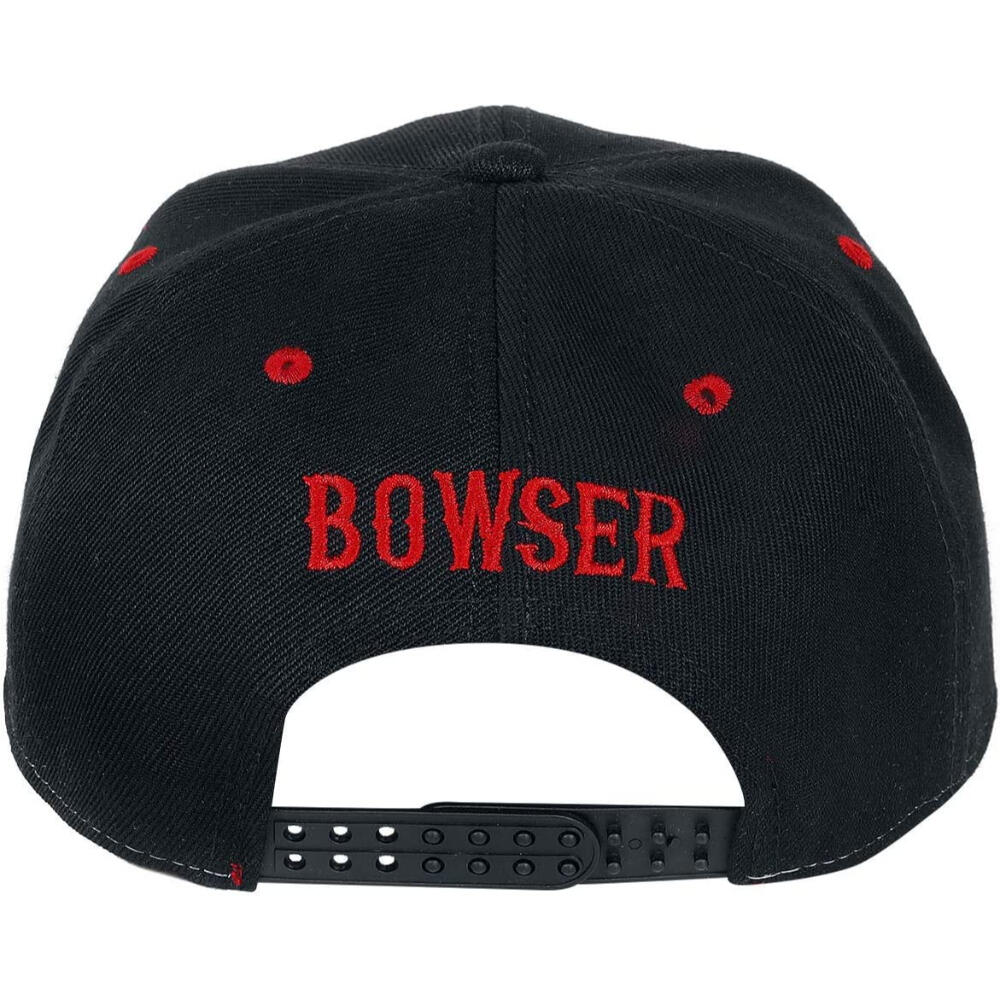 Gorra - Sportswear - Unisex - Snapback ajustable, Bordado Bowser - Negro, Rojo 2/3